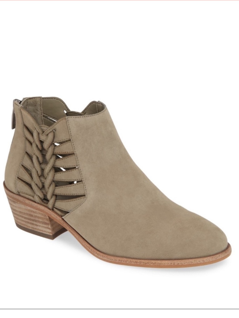 Vince Camuto Prestetta Braided Leather Ankle Boots Size 7.5 NEW in Box